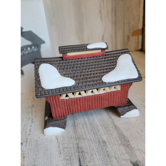 Dept 56 59870 NEW red covered bridge heritage village accessory - Picture 3 of 6
